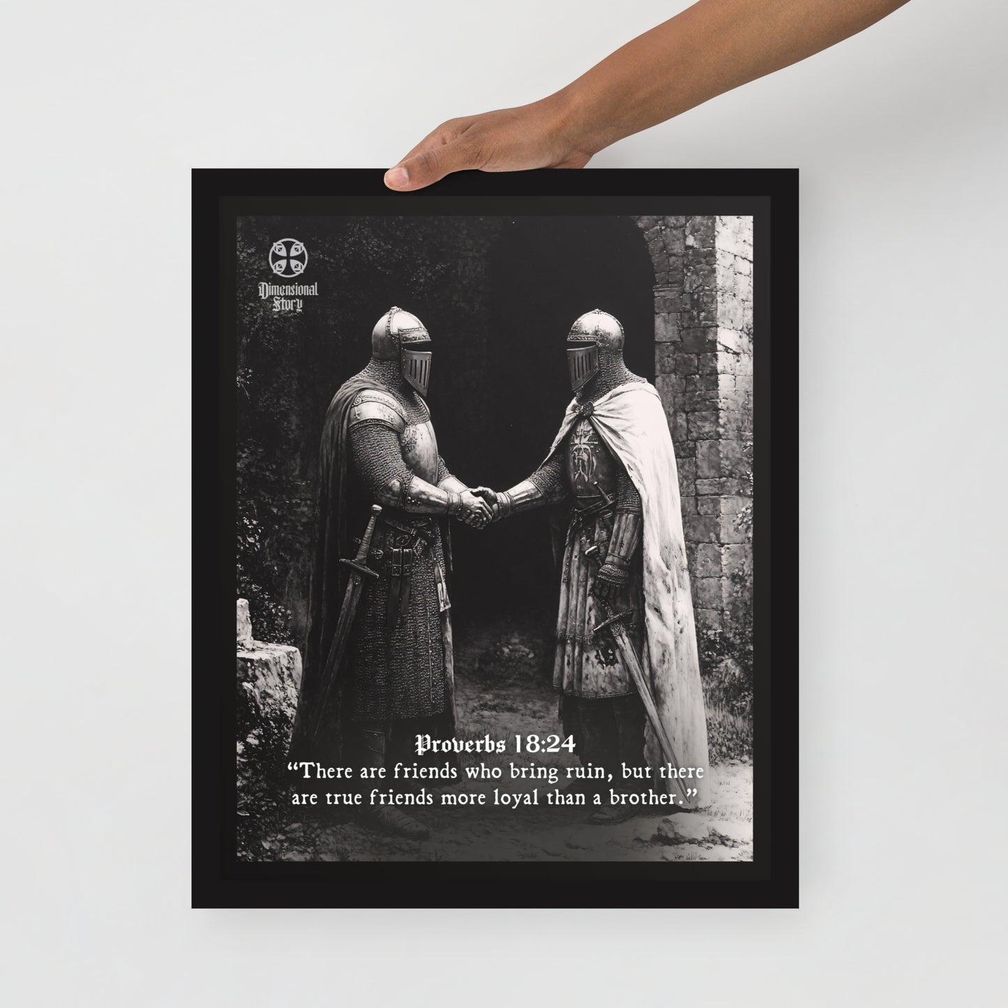Brothers in Arms - Proverbs 18:24 - Friendship - DimensionalStory - Christian Wall Art Print