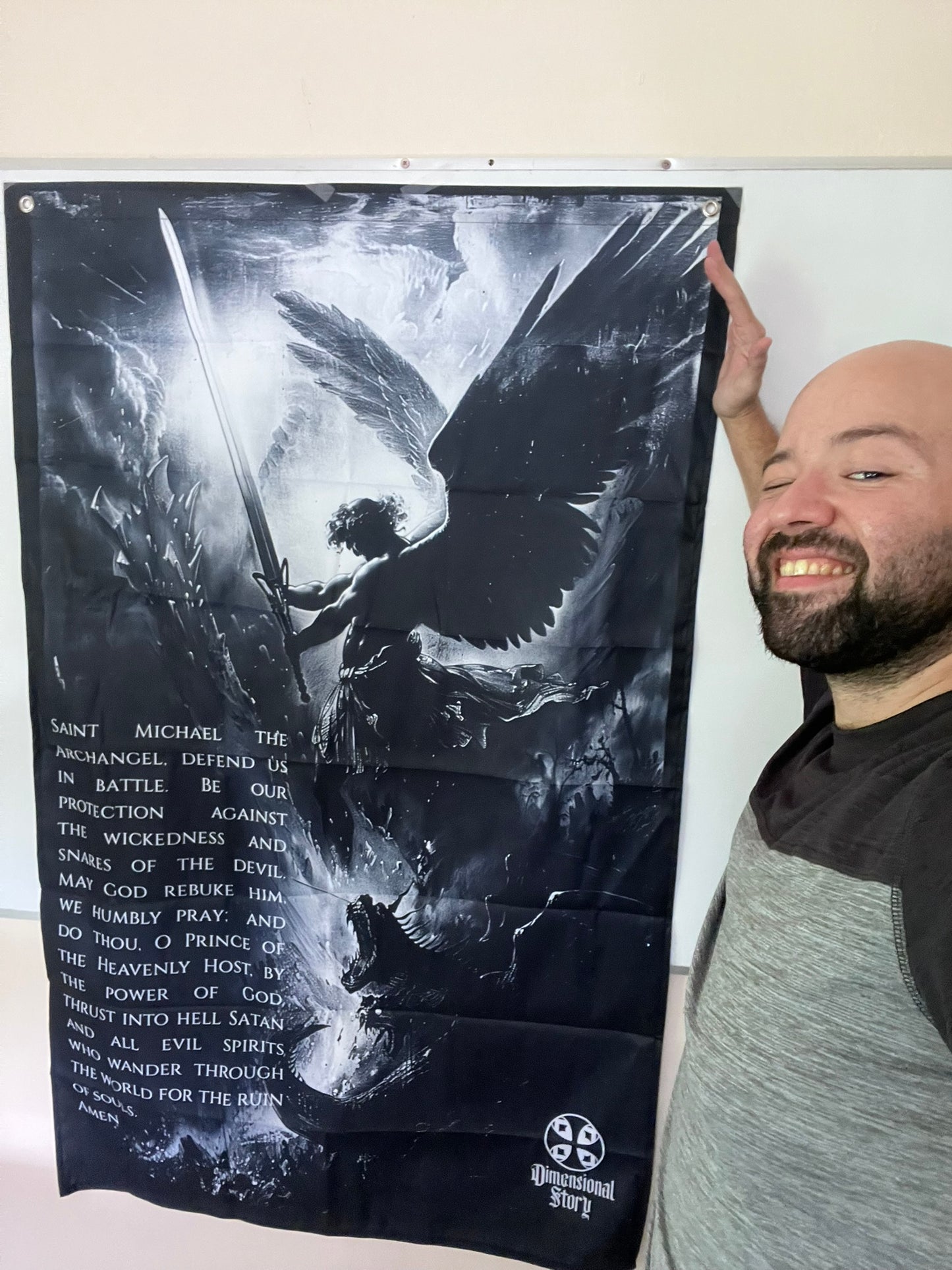 Saint Michael Archangel Prayer Flag