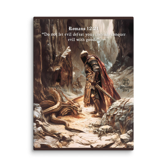 Knight of God - Romans 12:21 - DimensionalStory - Christian Wall Art Print