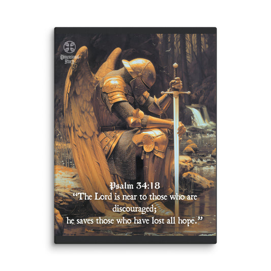 Knight of God - Psalm 34:18 - DimensionalStory - Christian Wall Art Print