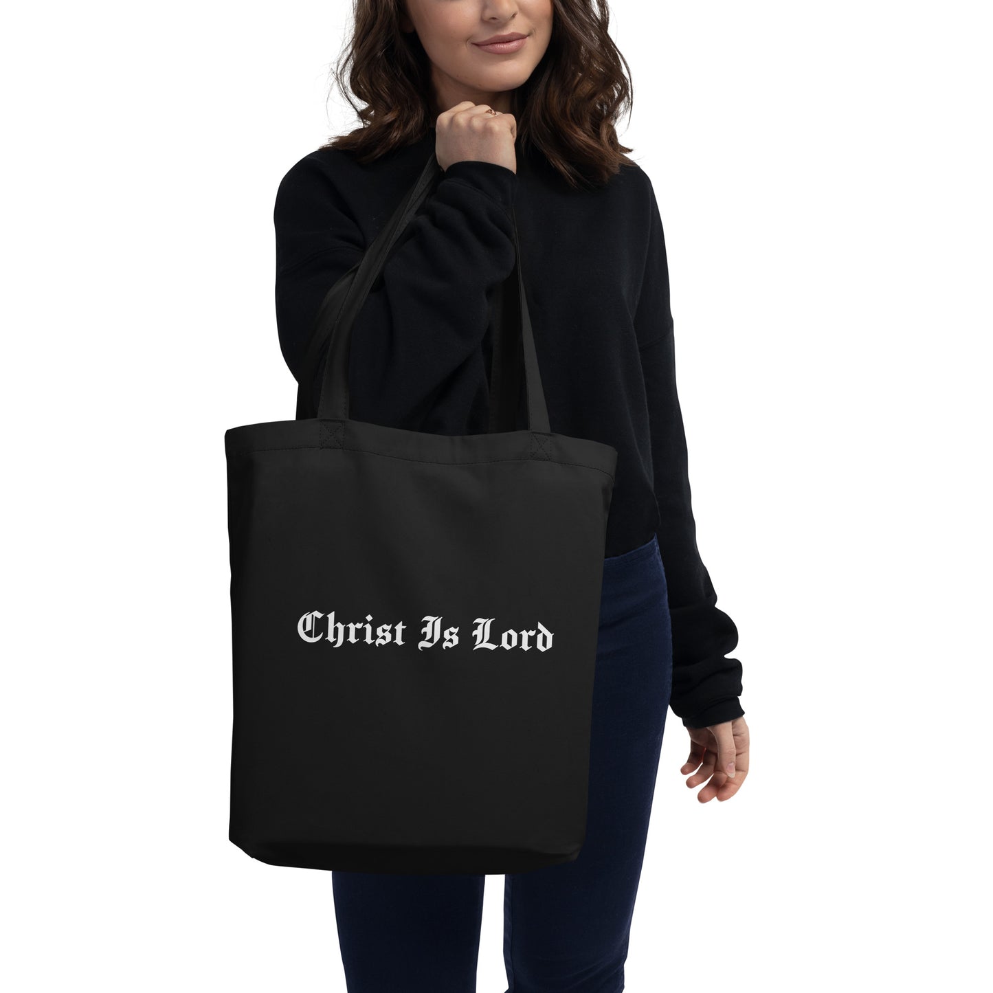 Christ Is Lord - Large organic tote bag - Christian Accessories by DIMENSIONAL STORY