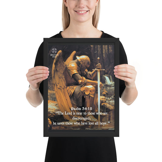 Knight of God - Psalm 34:18 - DimensionalStory - Christian Wall Art Print
