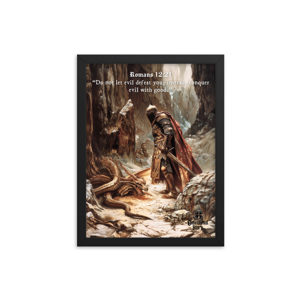Knight of God - Romans 12:21 - DimensionalStory - Christian Wall Art Print