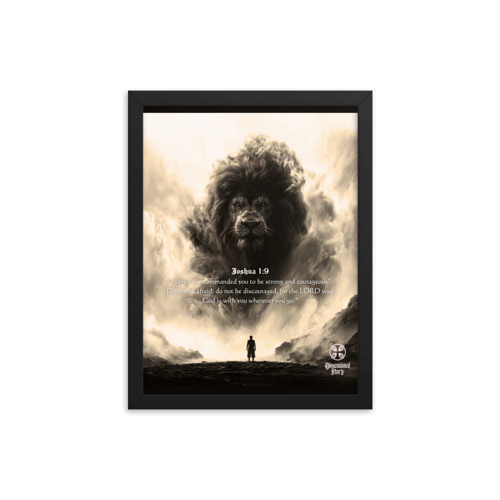 Lion of Judah - Joshua 1:8 - God Is With You - DimensionalStory - Christian Wall Art Print