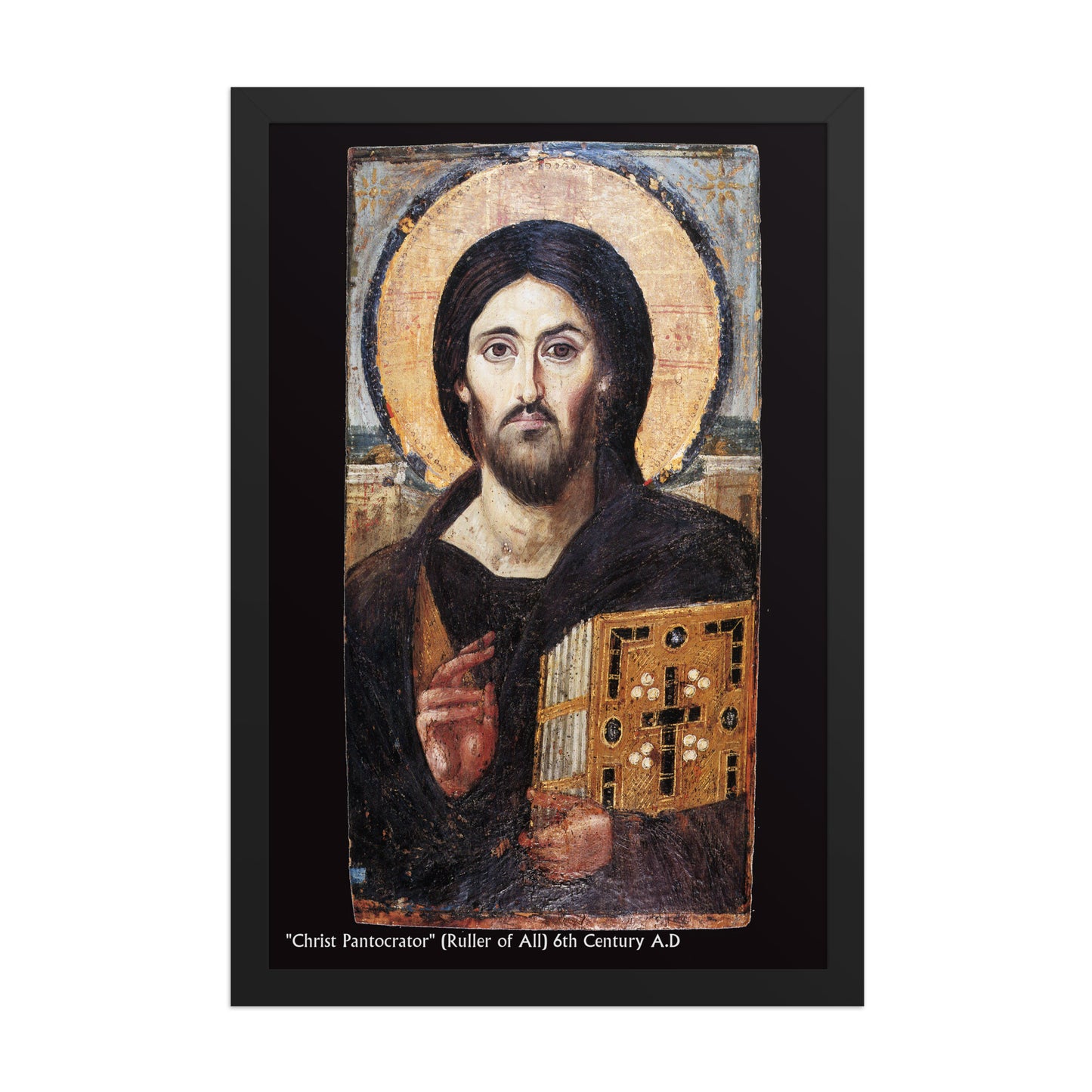 Christ Pantocrator - Byzantine Icon Framed poster