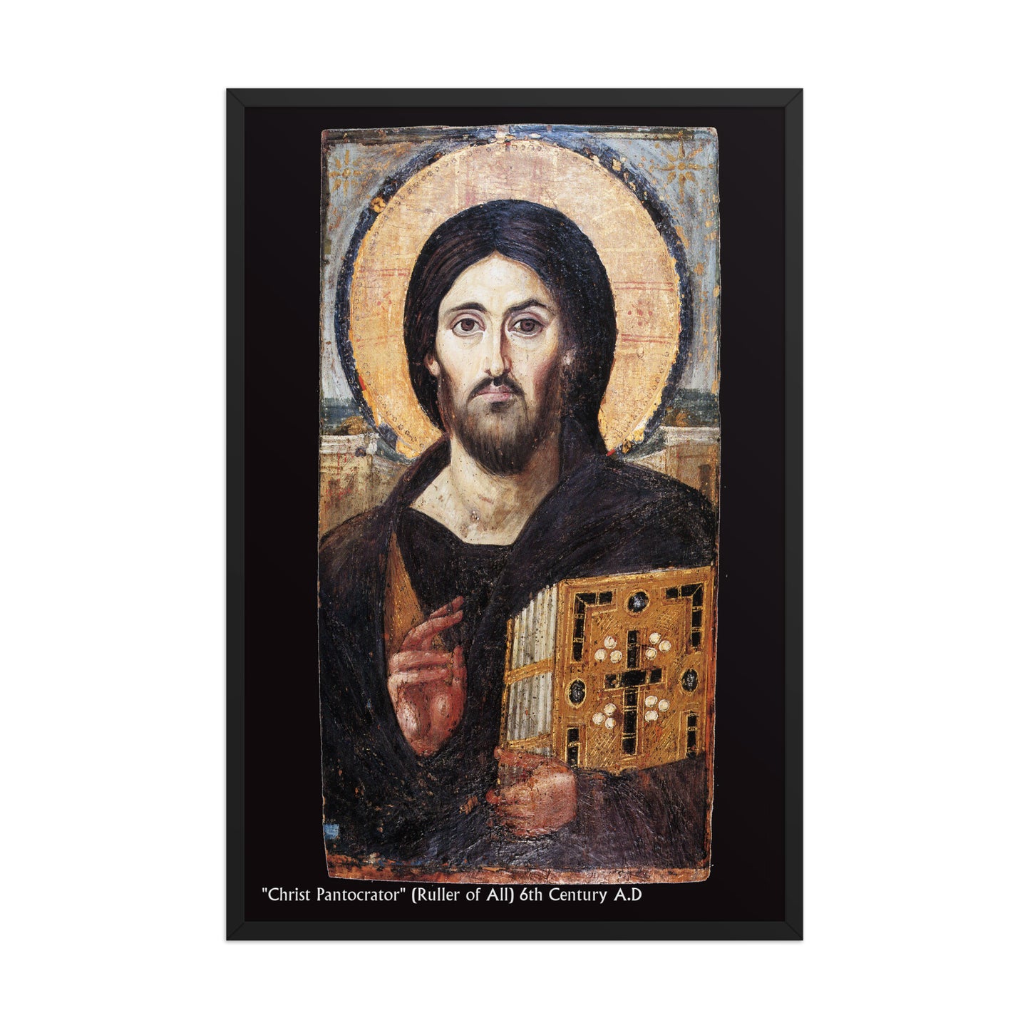 Christ Pantocrator - Byzantine Icon Framed poster