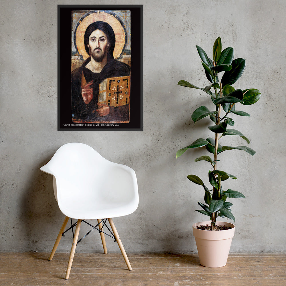 Christ Pantocrator - Byzantine Icon Framed poster