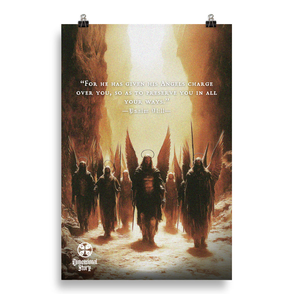 “Army of Angels” Psalm 91:11 Battle Poster