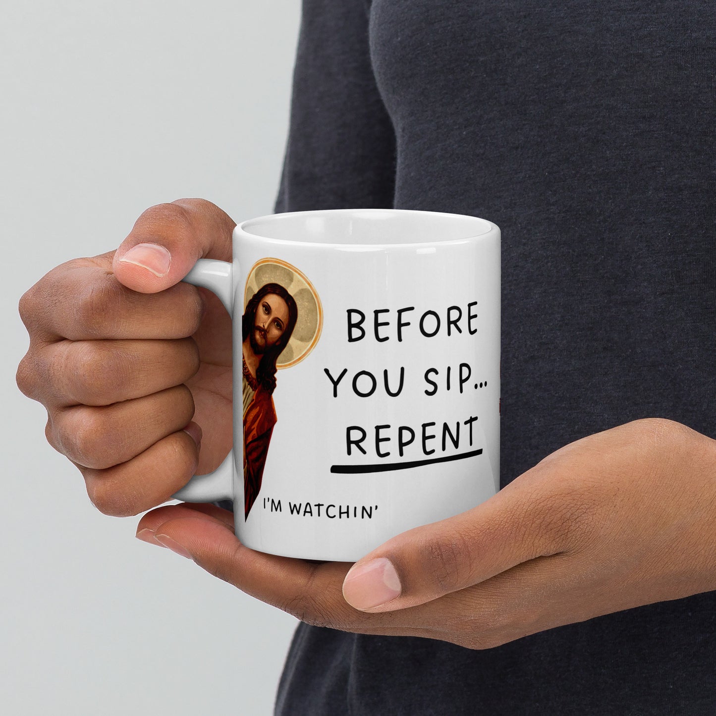 Jesus 'Repent' Coffee Mug - Christian Motivation Cup - Faith Mug