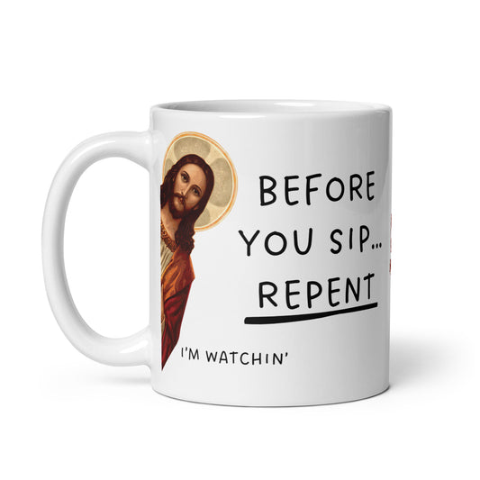 Jesus 'Repent' Coffee Mug - Christian Motivation Cup - Faith Mug